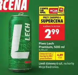 Biedronka Piwo Lech Premium, 500 ml oferta