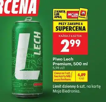 Biedronka Piwo Lech Premium, 500 ml oferta