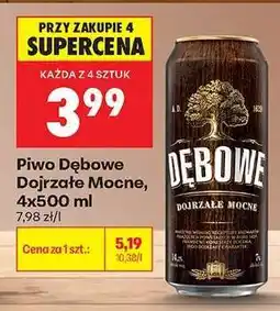 Biedronka Piwo Dębowe Dojrzałe Mocne 4x500 ml oferta