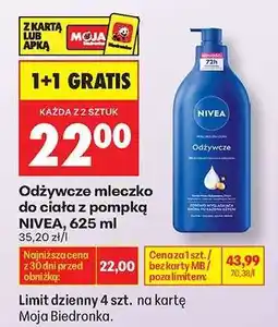 Biedronka Odżywcze mleczko do ciała z pompką NIVEA, 625 ml oferta