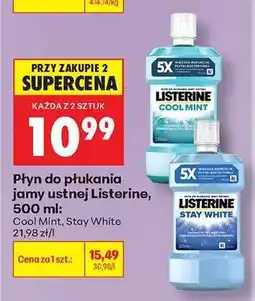 Biedronka Płyn do płukania jamy ustnej Listerine 500 ml oferta