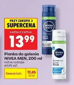 Biedronka Pianka do golenia NIVEA MEN, 200 ml oferta