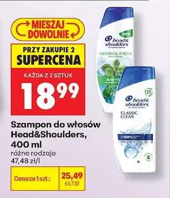 Biedronka Szampon do włosów Head & Shoulders 400 ml oferta