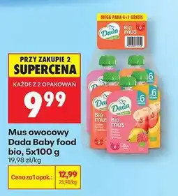 Biedronka Mus owocowy Dada Baby food bio , 5x100 g oferta