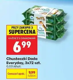 Biedronka Chusteczki Dada Everyday, 3x72 szt oferta