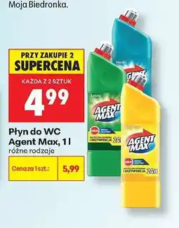 Biedronka Płyn do WC Agent Max, 1l oferta