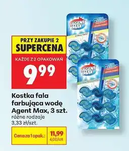 Biedronka Kostka fala farbująca wodę Agent Max , 3 szt oferta
