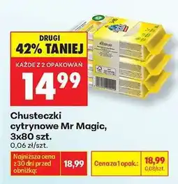 Biedronka Chusteczki cytrynowe Mr Magic, 3x80 szt oferta