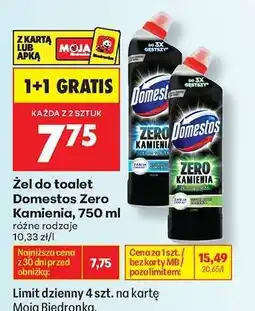Biedronka Żel do toalet Domestos Zero Kamienia, 750 ml oferta