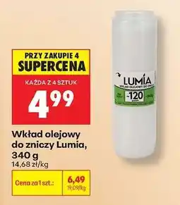 Biedronka Wkład olejowy do zniczy Lumia , 340 g oferta