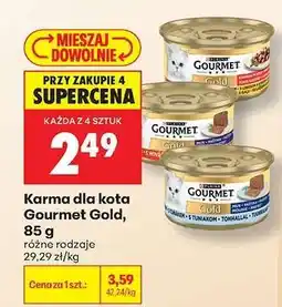 Biedronka Karma dla kota Gourmet Gold, 85 g oferta