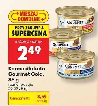 Biedronka Karma dla kota Gourmet Gold, 85 g oferta