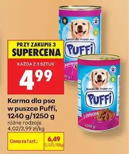 Biedronka Karma dla psa w puszce Puffi, 1240 g/1250 g oferta
