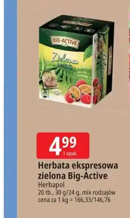 E.Leclerc Herbata ekspresowa zielona Big-Active oferta