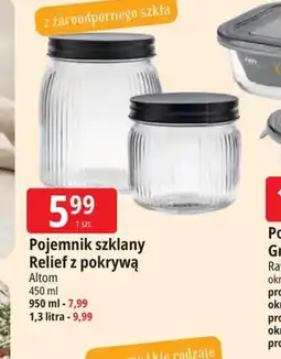 E.Leclerc Pojemnik szklany Relief z pokrywą Altom oferta