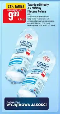 Polomarket Twaróg półtłusty 3 x mielony Mleczna Polana oferta