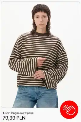 Cropp T-shirt longsleeve w paski Cropp oferta