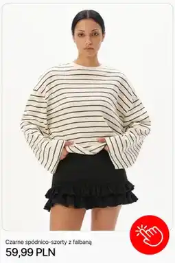 Cropp Spódnico-szorty damskie Cropp czarne z falbaną oferta
