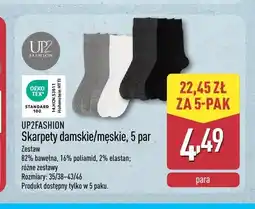 ALDI Skarpety damskie męskie UP2FASHION 5-pak oferta