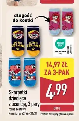 ALDI Skarpetki dziecięce z licencją 3-pak oferta