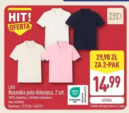 ALDI Koszulka polo dziecięca L&D 2-pak oferta