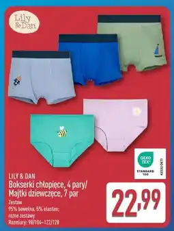 ALDI Majtki dziewczęce Lily & Dan 7-pak oferta