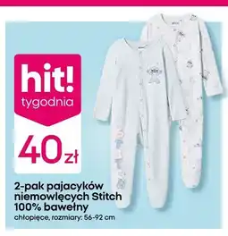 Pepco Pajacyki niemowlęce Disney Stitch 2-pak oferta