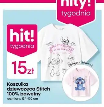 Koszulka dziewczęca Disney Stitch