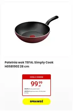 Media Expert Patelnia wok TEFAL Simply Cook 28 cm oferta