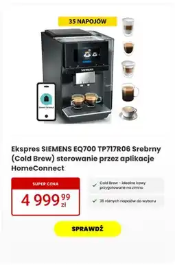 Media Expert Ekspres do kawy Siemens EQ700 Srebrny Cold Brew oferta