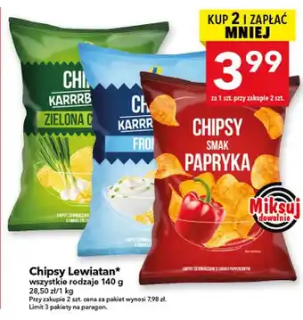 Chipsy o smaku zielonej cebulki Lewiatan