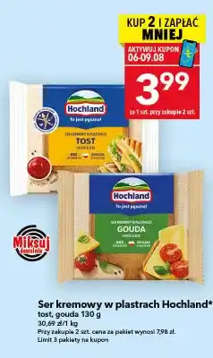 Lewiatan Ser kremowy w plastrach Hochland Tost oferta