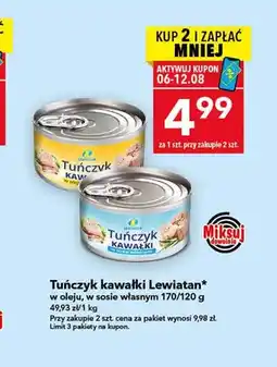 Lewiatan Tuńczyk kawałki Lewiatan w oleju oferta