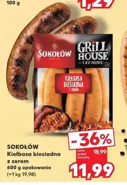 Kaufland Kiełbasa biesiadna z serem Sokołów oferta