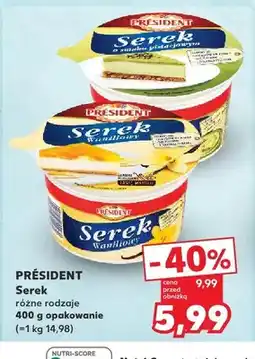 Kaufland Serek Président o smaku waniliowym oferta