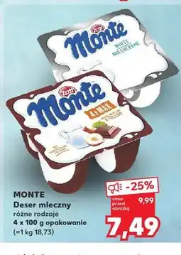 Kaufland Deser mleczny Zott Monte 4-pak oferta