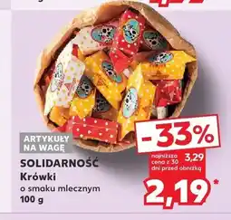 Kaufland Krówki o smaku mlecznym Solidarność oferta