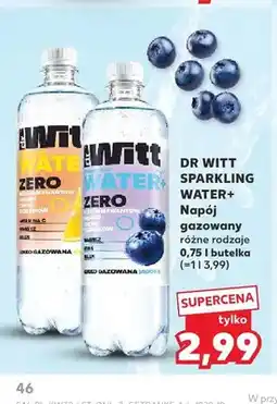 Kaufland Napój gazowany Dr Witt Sparkling Water+ Zero witamina C oferta