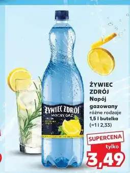 Kaufland Napój gazowany Żywiec Zdrój Mocny Gaz o smaku cytryny i mięty oferta
