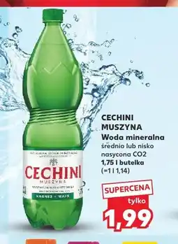 Kaufland Woda mineralna średnio nasycona CO2 Cechini Muszyna oferta