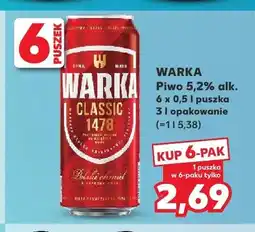 Kaufland Piwo Warka Classic 6-pak oferta