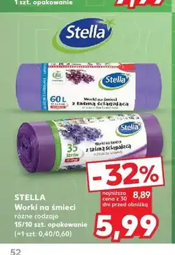 Kaufland Worki na śmieci z taśmą ściągającą Stella oferta