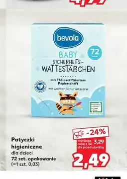 Kaufland Patyczki higieniczne dla dzieci Bevola Baby Sicherheits-Wattestäbchen oferta