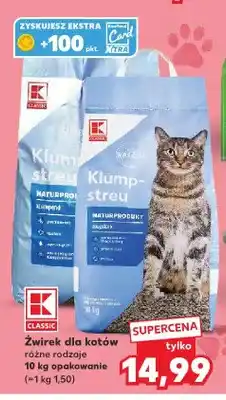 Kaufland Żwirek dla kotów K-Classic oferta