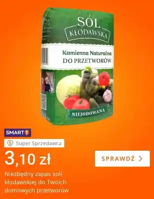 Sól kamienna naturalna niejodowana do przetworów Kłodawa