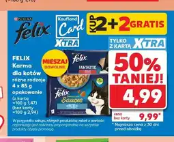 Kaufland Karma dla kotów Felix różne rodzaje oferta