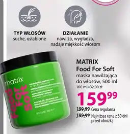 Hebe Matrix Food For Soft maska nawilżająca do włosów oferta