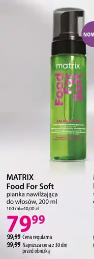 Hebe MATRIX Food For Soft pianka nawilżająca do włosów oferta