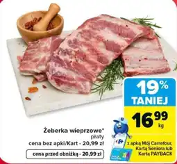 Carrefour Żeberka wieprzowe* oferta