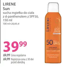 Hebe Lirene Sun sucha mgiełka do ciała z d-panthenolem z SPF50 oferta